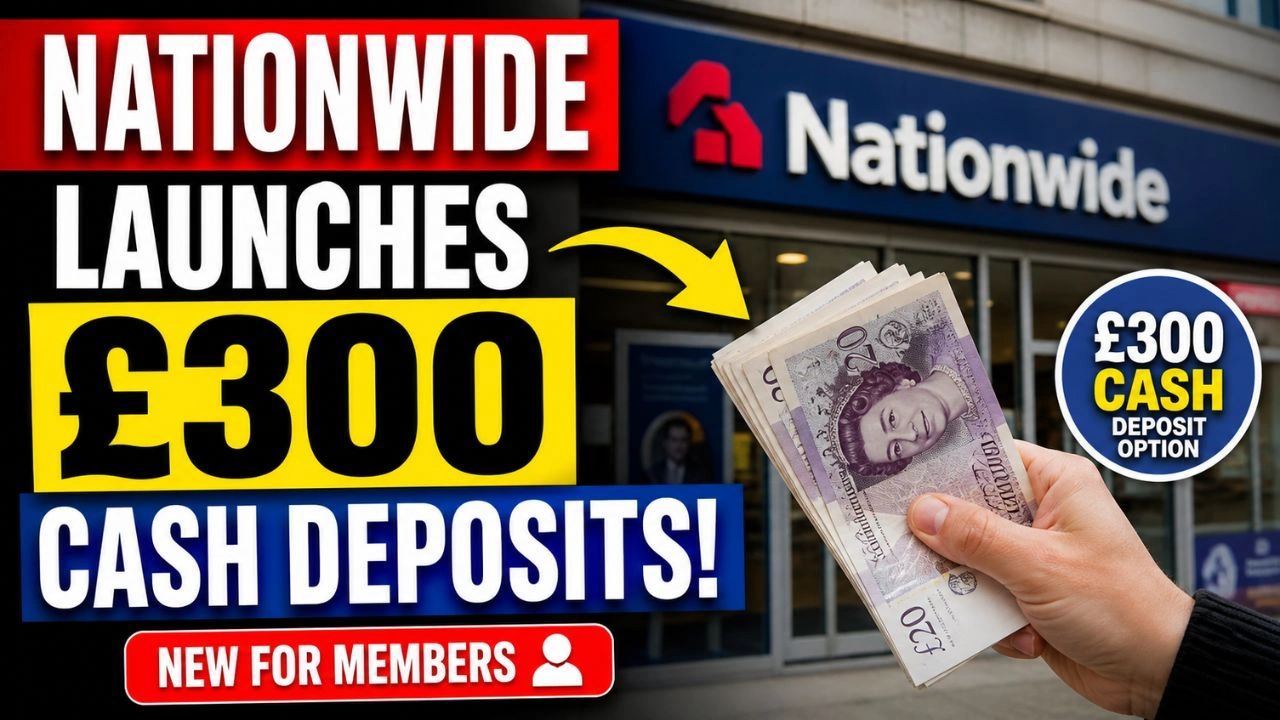 Nationwide Banking Update – New £300 Cash Deposit Option for Members