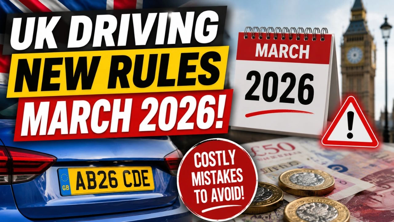 UK Driving Rule Changes March 2026 – Car Tax, Number Plate Rules and Costly Mistakes